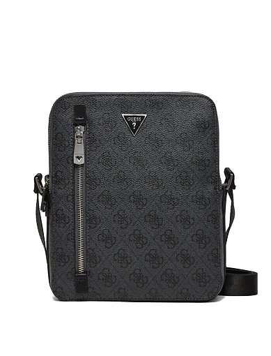 Чоловічі сумки крос-боді Guess з екошкіри чорна (HMTOLO P4218) фото 1