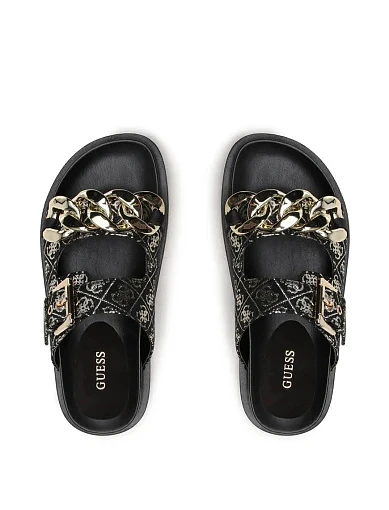 Женские сандалии Guess из искусственной кожи черные - фото 5 - Miraton