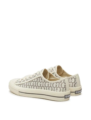 Женские кеды Guess текстильные серые - фото 3 - Miraton