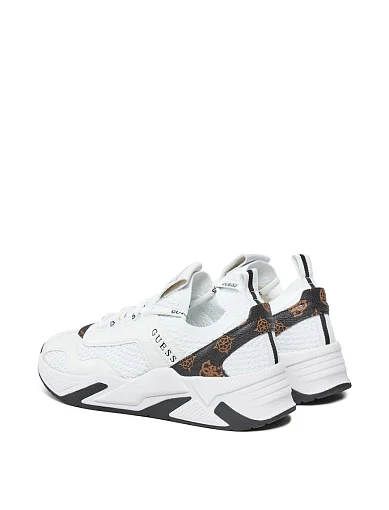 Женские кроссовки Guess текстильные белые - фото 3 - Miraton