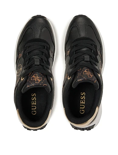 Жіночі кросівки Guess з екошкіри чорні - фото 4 - Miraton