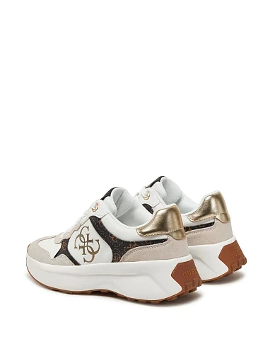 Женские кроссовки Guess из экокожи бежевые - фото 3 - Miraton