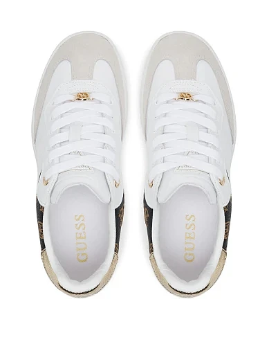 Жіночі кеди Guess з екошкіри бежеві(FLPSWO ELE12) - фото 4 - Miraton