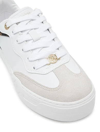 Жіночі кеди Guess з екошкіри бежеві(FLPSWO ELE12) - фото 6 - Miraton