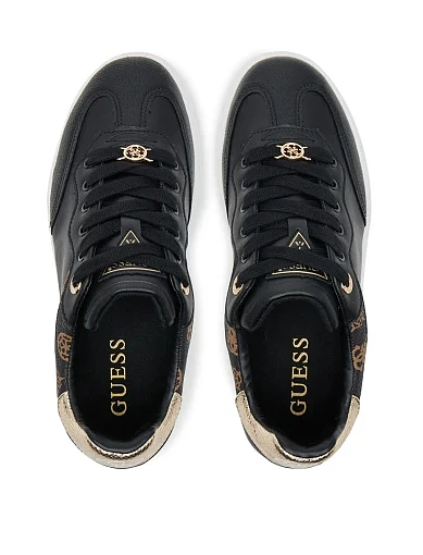 Жіночі кеди Guess із екошкіри чорні - фото 4 - Miraton