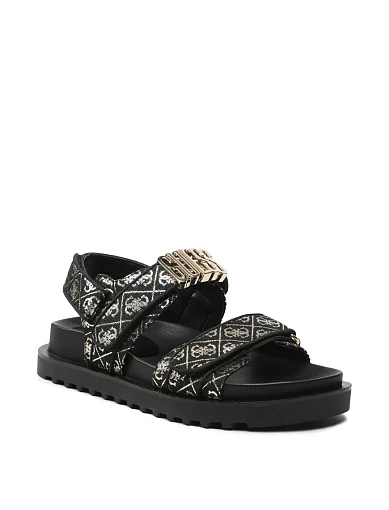 Жіночі сандалі Guess з екошкіри чорні - фото 3 - Miraton