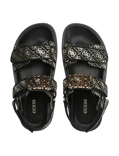 Жіночі сандалі Guess з екошкіри чорні - фото 5 - Miraton