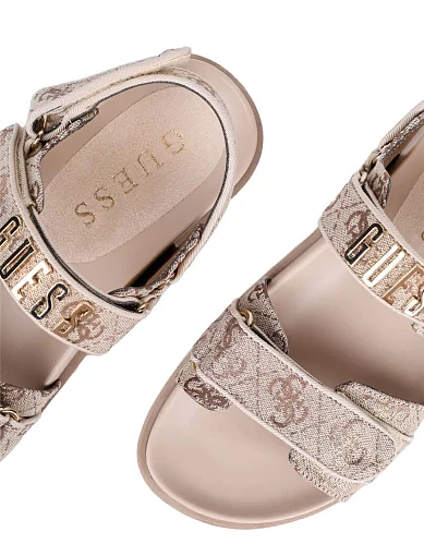 Жіночі сандалі Guess з екошкіри бежеві - фото 5 - Miraton