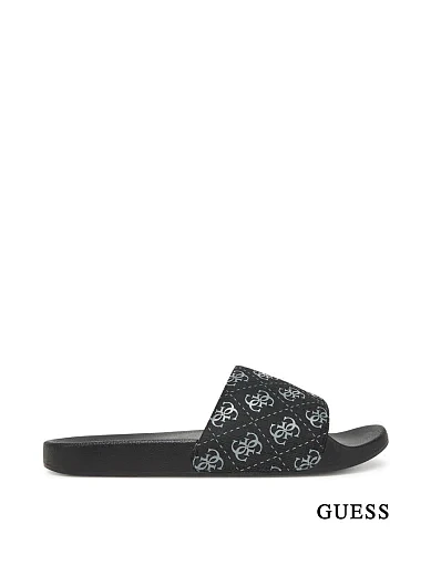 Чоловічі шльопанці Guess гумові чорні чоловічі фото 1