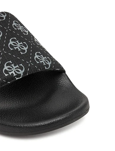 Мужские шлепанцы Guess резиновые черные - фото 6 - Miraton