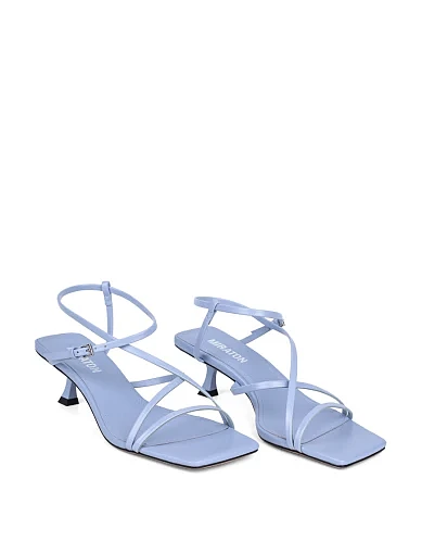 Жіночі босоніжки MIRATON шкіряні блакитні - фото 4 - Miraton