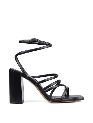 Жіночі босоніжки Attizzare шкіряні чорні(K82351-1-Y1) - фото 2 - Miraton