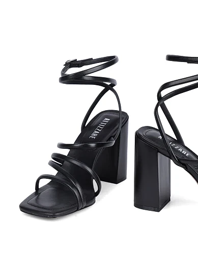 Жіночі босоніжки Attizzare шкіряні чорні(K82351-1-Y1) - фото 3 - Miraton