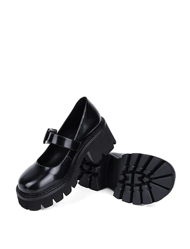 Жіночі туфлі Мері Джейн MIRATON шкіряні чорні - фото 2 - Miraton