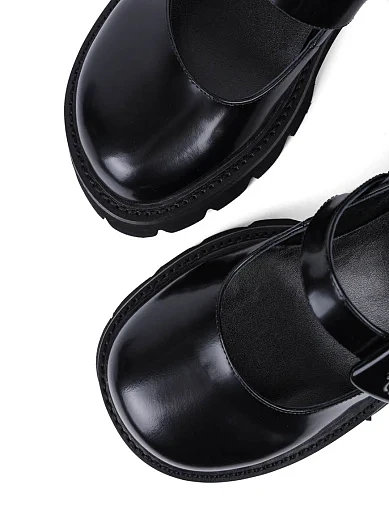 Жіночі туфлі Мері Джейн MIRATON шкіряні чорні - фото 5 - Miraton