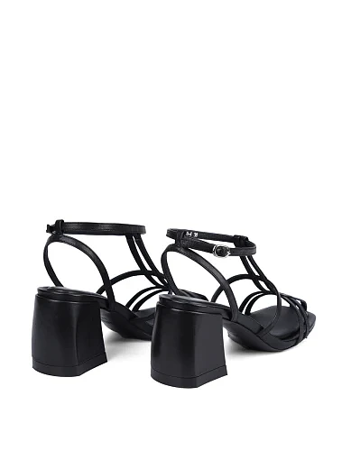 Жіночі босоніжки MIRATON шкіряні чорні - фото 5 - Miraton