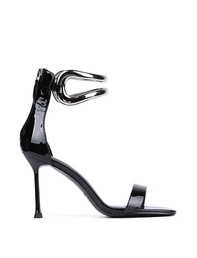 Жіночі босоніжки MIRATON лакові чорні - фото 2 - Miraton