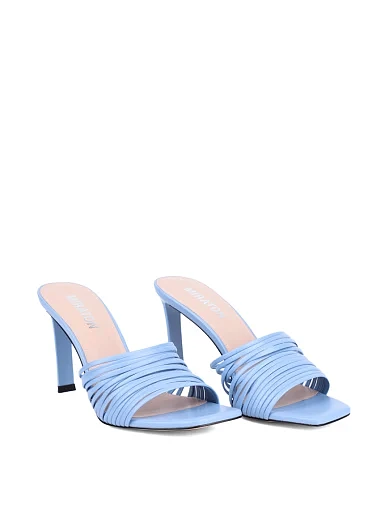 Жіночі сабо MIRATON шкіряні блакитні - фото 4 - Miraton