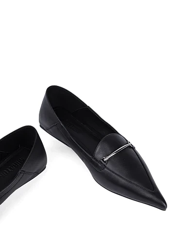 Жіночі сліпери MIRATON шкіряні чорні - фото 2 - Miraton