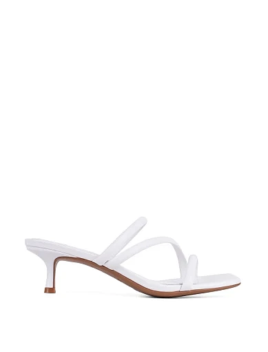 Жіночі сабо MIRATON шкіряні білі шкіряні - фото 2 - Miraton