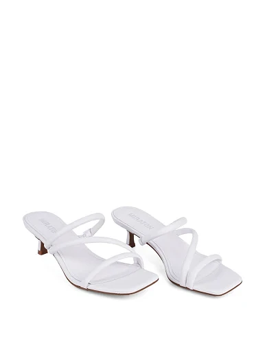 Жіночі сабо MIRATON шкіряні білі шкіряні - фото 4 - Miraton