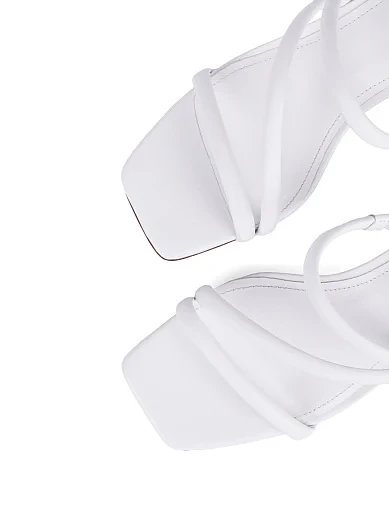 Жіночі сабо MIRATON шкіряні білі шкіряні - фото 6 - Miraton