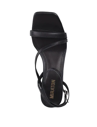 Жіночі босоніжки MIRATON шкіряні чорні - фото 3 - Miraton