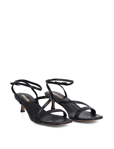 Жіночі босоніжки MIRATON шкіряні чорні - фото 4 - Miraton