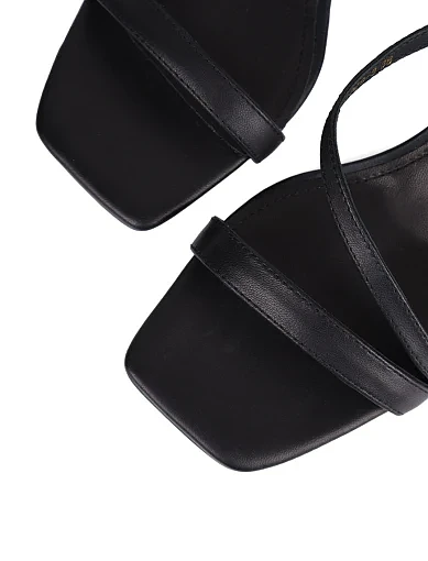 Жіночі босоніжки MIRATON шкіряні чорні - фото 6 - Miraton