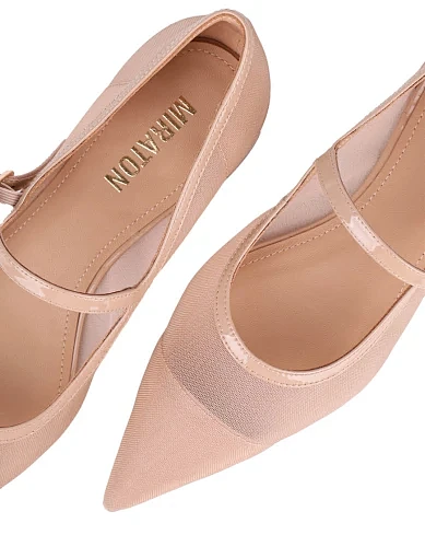 Жіночі балетки MIRATON лакові бежеві - фото 5 - Miraton