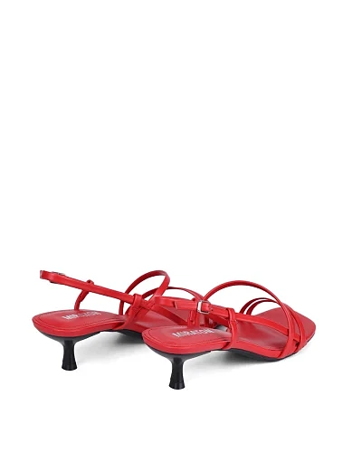 Жіночі босоніжки MIRATON шкіряні червоні - фото 5 - Miraton