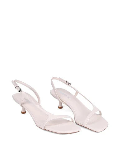 Жіночі босоніжки MIRATON шкіряні рисового кольору - фото 4 - Miraton