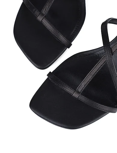 Жіночі босоніжки MIRATON шкіряні чорні - фото 6 - Miraton