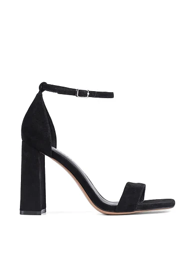 Жіночі босоніжки Attizzare велюрові чорні - фото 2 - Miraton