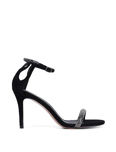 Жіночі босоніжки MiaMay велюрові чорні - фото 2 - Miraton