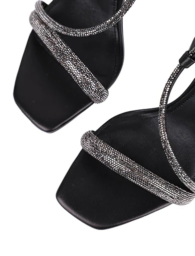 Жіночі босоніжки MIRATON шкіряні чорні - фото 5 - Miraton