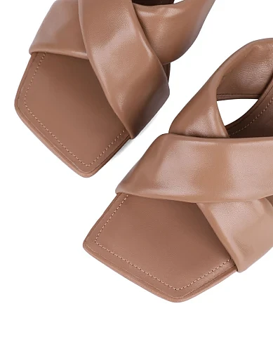 Жіночі сабо MIRATON шкіряні бежеві - фото 5 - Miraton