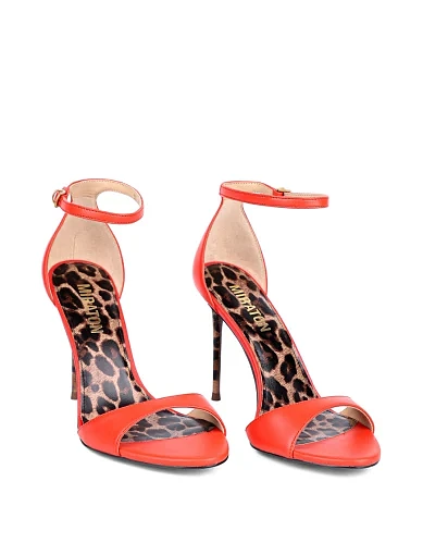 Жіночі босоніжки MIRATON шкіряні червоні - фото 3 - Miraton