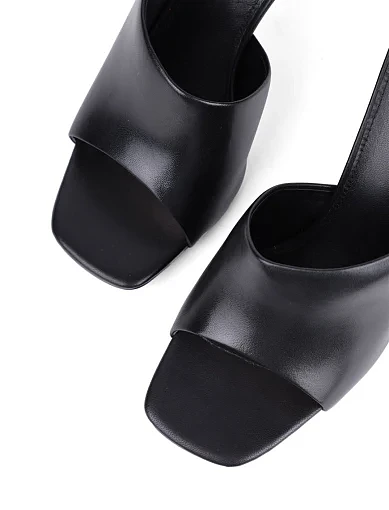 Жіночі сабо MIRATON шкіряні чорні - фото 6 - Miraton