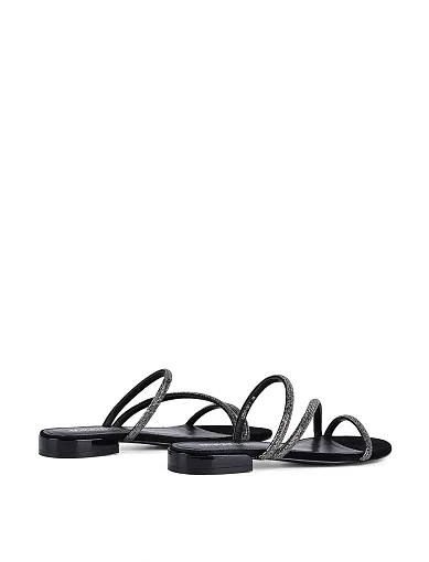 Жіночі шльопанці MIRATON велюрові чорні - фото 5 - Miraton