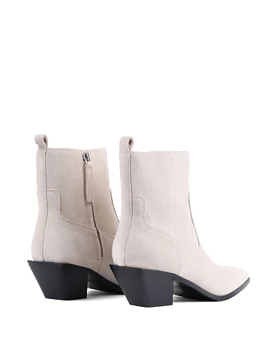 Жіночі черевики MIRATON велюрові рисового кольору - фото 4 - Miraton