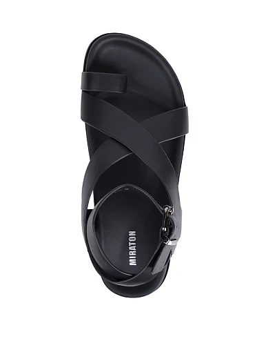 Жіночі сандалі MIRATON шкіряні чорні(JR1078-1C) - фото 2 - Miraton