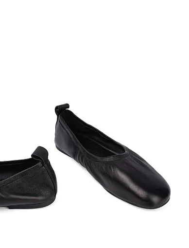 Жіночі балетки MIRATON шкіряні чорні - фото 2 - Miraton