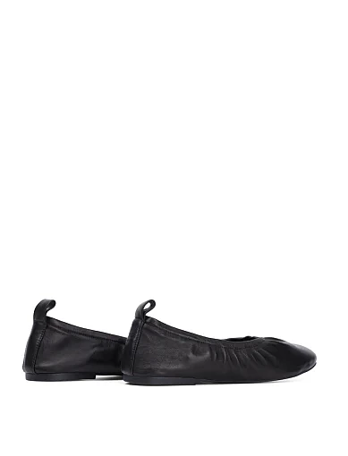 Жіночі балетки MIRATON шкіряні чорні - фото 4 - Miraton