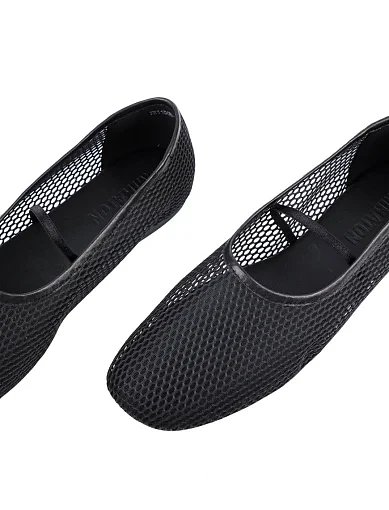 Жіночі балетки MIRATON з сітки чорні(JR1150B-1) - фото 5 - Miraton