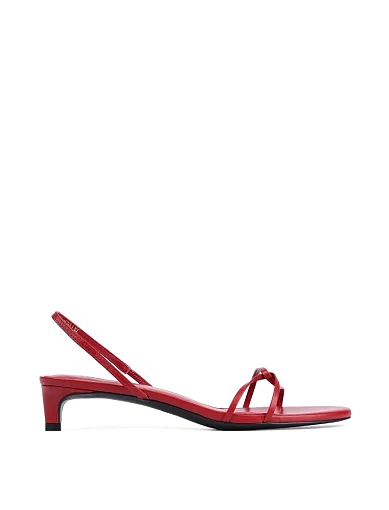 Жіночі босоніжки MIRATON шкіряні червоні - фото 2 - Miraton