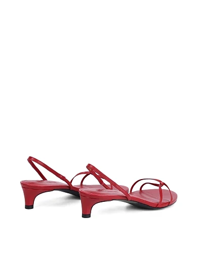 Жіночі босоніжки MIRATON шкіряні червоні - фото 5 - Miraton