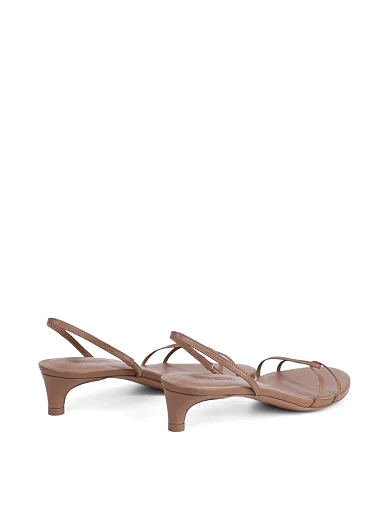 Жіночі босоніжки MIRATON шкіряні бежеві - фото 5 - Miraton