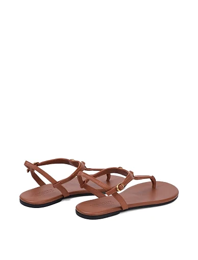 Жіночі сандалі MIRATON шкіряні коричневі - фото 5 - Miraton