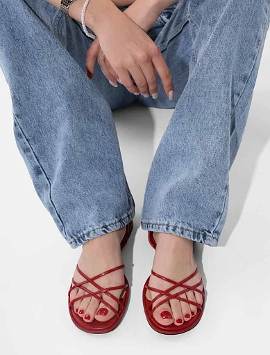 Жіночі сандалі MIRATON шкіряні червоні - фото 7 - Miraton